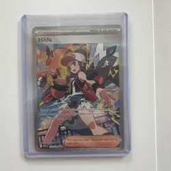 Pokemon TCG Hilda Trainer White Flare Holo Full Art SV 171/086 NM - Image 1