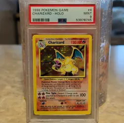 Pokemon PSA 9 1999 Charizard Holo Base Set English - Image 1
