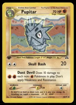 Pokemon Tcg Pupitar [1st Edition] #45 Pokemon Neo Discovery LP - Image 1