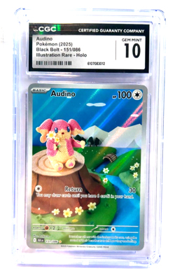 2025 POKEMON GEM MINT AUDINO # 151/086 HOLO GRADE 10 LOW POP 19 AWESOME ! - Image 1