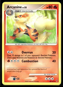 2009 Pokemon Platinum Supreme Victors 50 Arcanine NM - Image 1