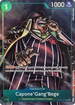Capone"Gang"Bege Alternate Art Foil - ST02-004 - NM - One Piece TCG - Image 1
