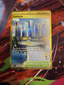 Pokemon TCG Trainer Card Levincia Stadium Gold, 244/182 - Image 1