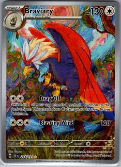 Braviary 214/191 SV08: Surging Sparks - Pokemon Card - NM - Image 1