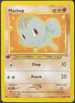 Machop 73/105 Neo Destiny Regular 1st Edition - Pokemon Card - Image 1