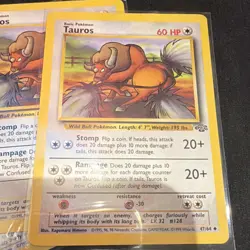 Pokemon TCG Jungle Tauros 47/64 3x Cards English Wizards 1999 - Image 2