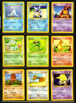 1999 Pokemon BASE SET SHADOWLESS Edition COMPLETE Uncommon Common Cards Lot MINT - Image 4