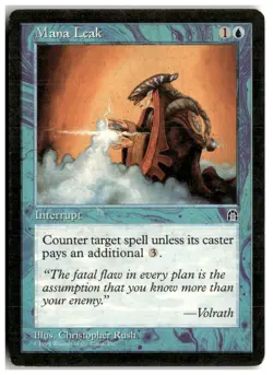 MTG Mana Leak - Stronghold Heavily Played English Playset (x4) - Image 5