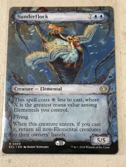 mtg showcase Sunderflock, rare elemental, Lorwyn Eclipsed, unplayed - Image 1