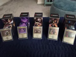 MTG New Capenna Commander Deck Set of 5 w/ Ultra Pro Deck Box & Sleeves - Image 1
