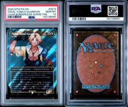 2025 MTG Final Fantasy Tidus, Yuna's Guardian Borderless Surge Foil PSA 10 - Image 3