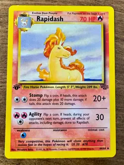 Rapidash 1st Edition LP - Pokemon Jungle 44/64 - Vintage 1999 - Image 1