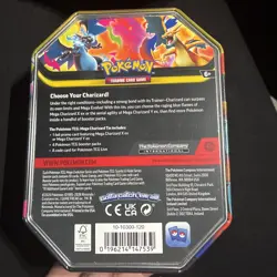 Pokemon TCG Mega Charizard Y ex Tin 4 Booster Packs & Charizard Promo Sealed - Image 2