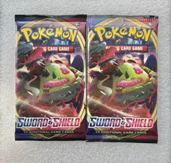 Pokemon Sword & Shield Booster Packs English Garbodor Snorlax 2 Pack TCG - Image 1