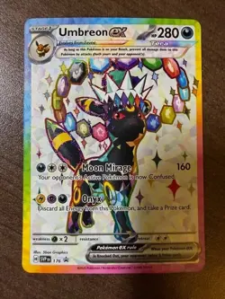 Umbreon EX SV Black Star Promo 176 AND Espeon EX 175 Pokemon Prismatic Evolution - Image 3