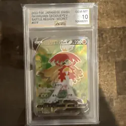 Pokemon 2022 Astral Radiance Hisuian Decidueye V #173/189 AGS 10 - Image 1