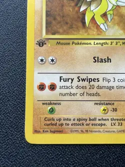 Pokemon Sandslash 41/62 1st Edition Fossil Uncommon LP / MP - Image 5