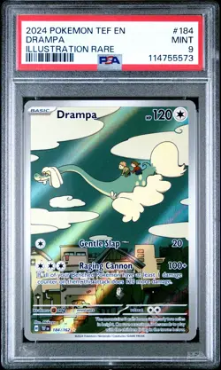 Drampa Illustration Rare Pokemon Tef En-Temporal Forces 184 NM PSA 9 - Image 1