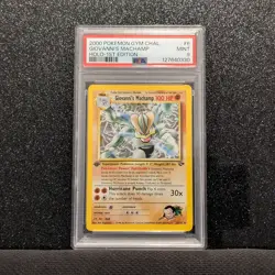 Pokemon 1st Edition Gym Challenge Giovanni's Machamp Holo 6/132 PSA 9 - MINT - Image 2
