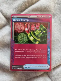Pokemon TCG Unfair Stamp 165/167 S&V Twilight Masquerade Ace Spec Rare - Image 1