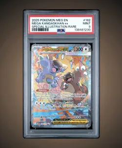 2025 Pokemon Mega Evolution Base #182 SIR Mega Kangaskhan ex PSA 9 Mint - Image 1