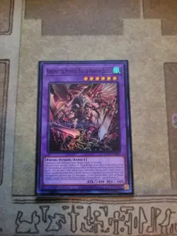 YUGIOH BERFOMET THE MYSTICAL KING OF PHANTOM BEASTS AGOV-EN032 SUPER 1ST ED NM - Image 1