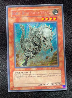 Yugioh Fossil Dyna Pachycephalo LODT-EN099 Secret Rare LP - Image 1