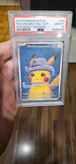 Pikachu Van Gogh (Pikachu with Grey Felt Hat) PSA 10 Pokemon Card - Image 2