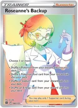 1x Roseanne's Backup - 180/172 - Secret Rare NM-Mint Pokemon SWSH09 - Brilliant - Image 1