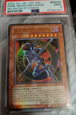 2004 YU-GI-OH! INVASION OF CHAOS IOC-065 Dark Magician Of Chaos PSA 9 - Image 1