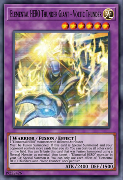 Yugioh! Elemental HERO Thunder Giant - Voltic Thunder MZMU-EN029 - Image 1
