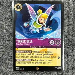 Disney Lorcana Winterspell Tinker Bell Snowflake Collector 48/204 Legendary NM - Image 1