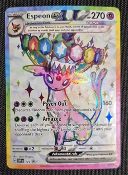 Espeon Ex #175 Black Star Promo Pokemon Card Holo Prismatic Evolutions - Image 1
