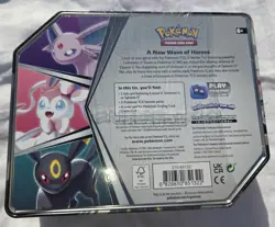 POKEMON UMBREON V HEROES TIN TRADING CARD GAME FACTORY SEALED 2022 - Image 2