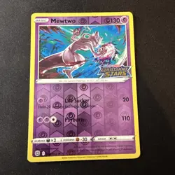 Pokemon Mewtwo TCG 056/172 Brilliant Stars Stamped Promo Card - Image 1
