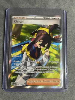 Pokemon Kieran TCG Full Art Trainer Card 206/167 Twilight Masquerade - Image 1