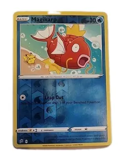 Pokemon Card - Magikarp 39/192 -Rebel Clash 2020 - Reverse Holo- Pikachu in Back - Image 1