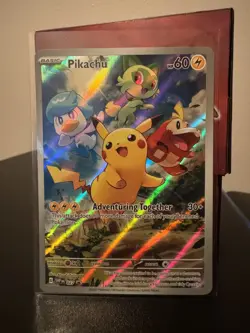 Pokemon Card Pikachu Svp Black Star Promos SVP027 Holo Promo Full Art #27 NM - Image 1