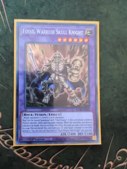 BLAR-EN007 Fossil Warrior Skull Knight Secret Rare 1st Edition NM YuGiOh Card - Image 1