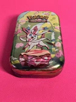 Empty Sylveon Mini Tin (No Packs Included) With Tin, Art Card, And Coin. - Image 1