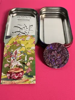 Empty Sylveon Mini Tin (No Packs Included) With Tin, Art Card, And Coin. - Image 3