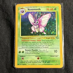 Venomoth 13/64 Jungle Holo Rare 1999 Wizards Pokemon TCG Card English LP+ - Image 1