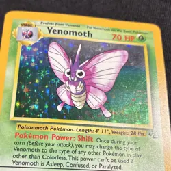 Venomoth 13/64 Jungle Holo Rare 1999 Wizards Pokemon TCG Card English LP+ - Image 2