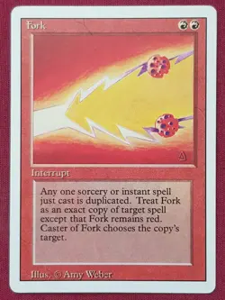 Magic The Gathering REVISED EDITION FORK red card MTG - Image 1