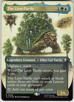 MTG The Lion Turtle Borderless Foil NM Avatar: The Last Airbender Magic 328 - Image 1