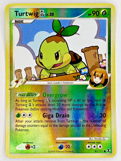 Pokemon Turtwig GL 85/111 Rising Rivals Reverse Holo Common LP - Image 1