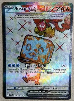 Eiscue ex 210/197 Full Art - S&V Obsidian Flames-NM-Pokemon TCG-free shipping - Image 1