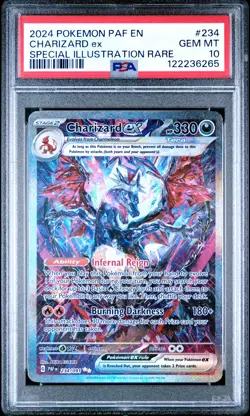2024 POKEMON PAF EN-PALDEAN FATES SPECIAL ILLUSTRATION RARE CHARIZARD EX PSA 10 - Image 1