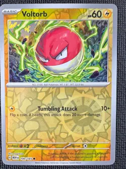 VOLTORB 100/165 REVERSE HOLO COMMON 151 POKEMON REVERSE HOLO NM - Image 1