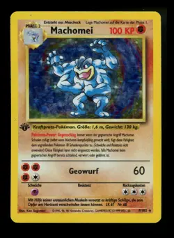 GERMAN 1st Edition Machamp 8/102 Base Set 1999 Holo Rare WOTC Pokemon MACHOMEI - Image 1